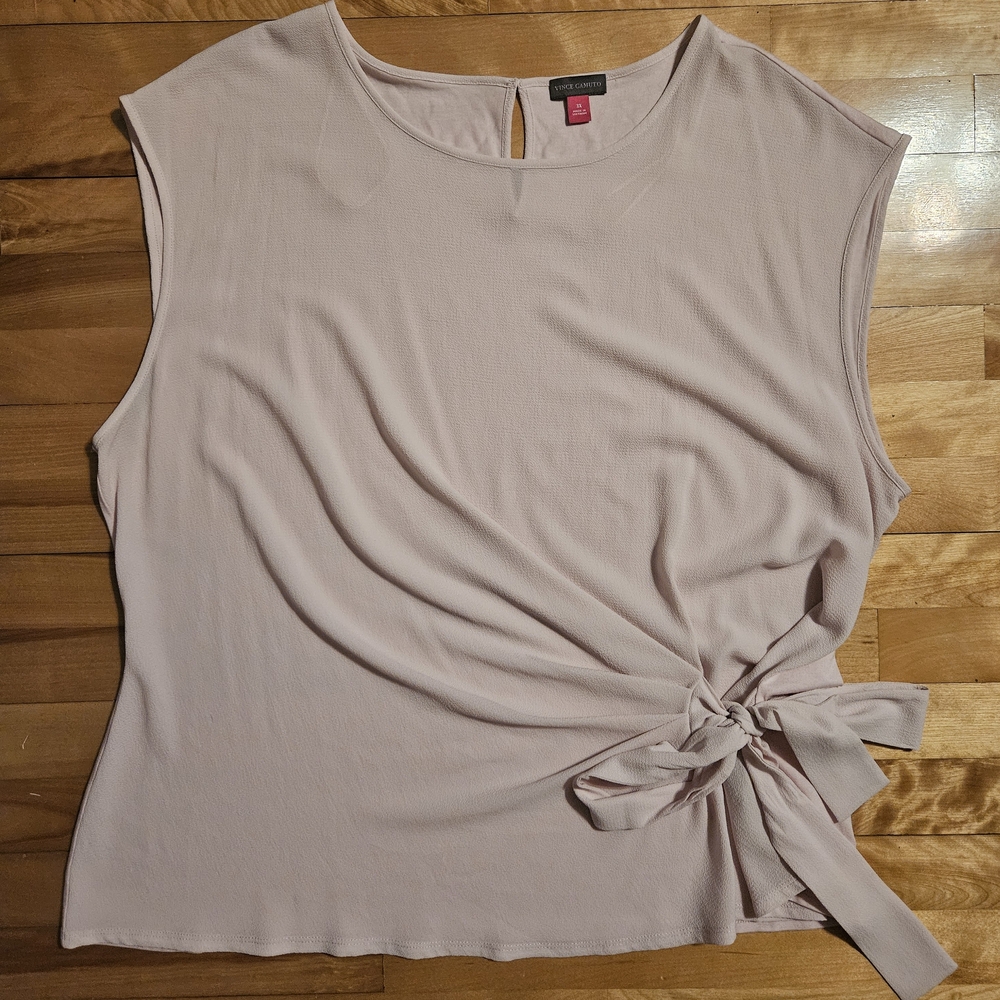 Vince Camuto Pink Tank Top with Side Tie